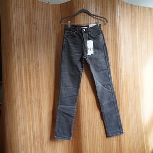 Zara grey slim full length jeans - size o